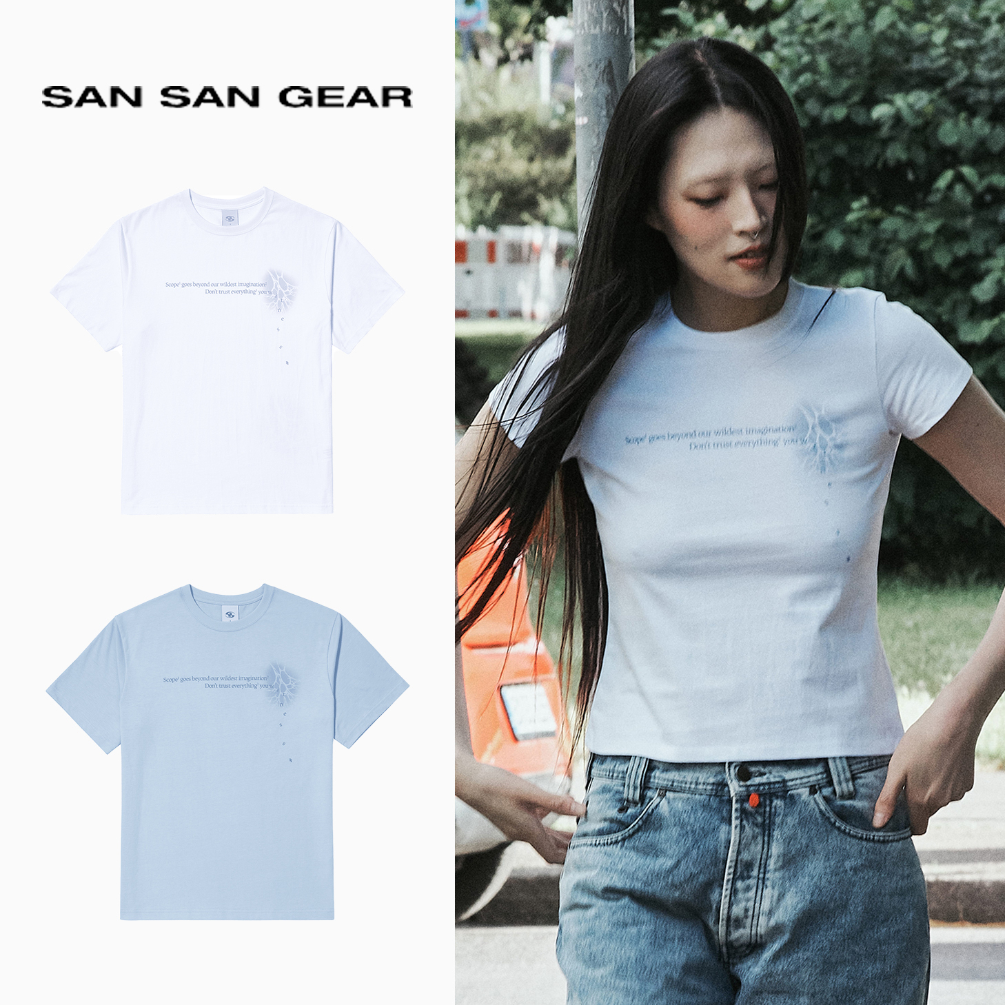 Tシャツ・カットソー SAN SAN GEAR : 24SS / EYEWITHNESS T-SHIRT (2COLORS)
