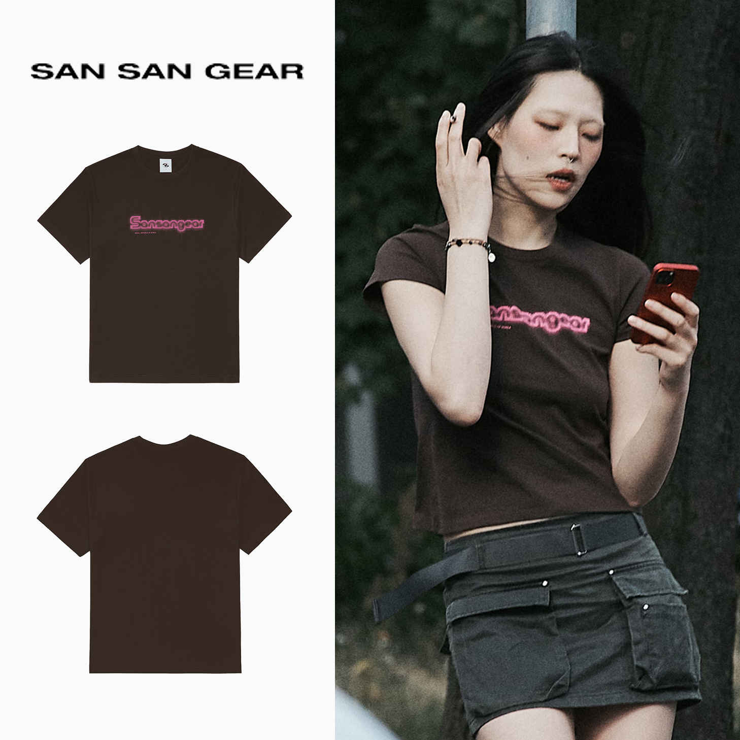 Tシャツ・カットソー SAN SAN GEAR : 24SS / PHOTON T-SHIRT (BROWN)