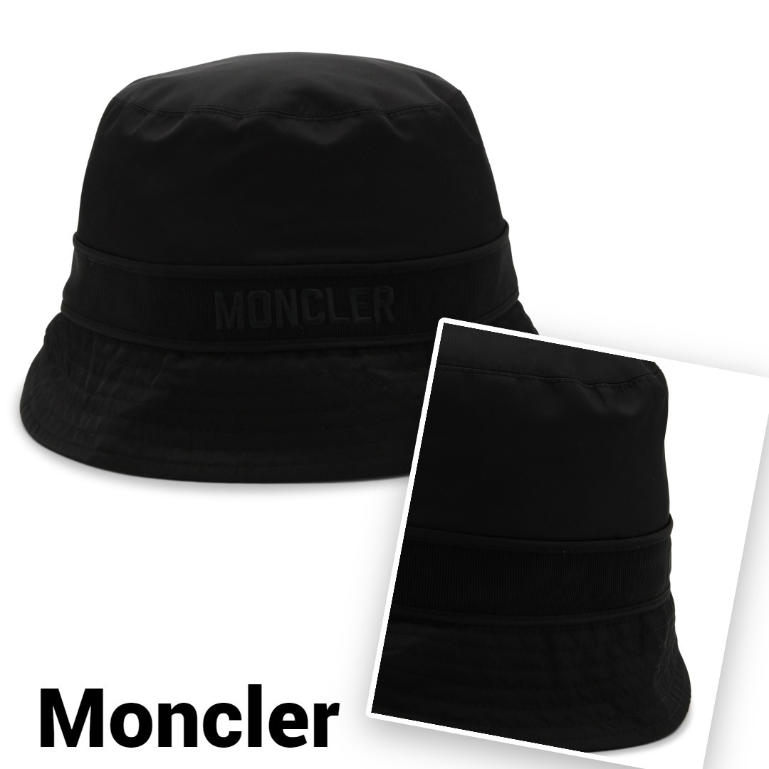 【関税負担無】MONCLER BLACK BUCKET HAT