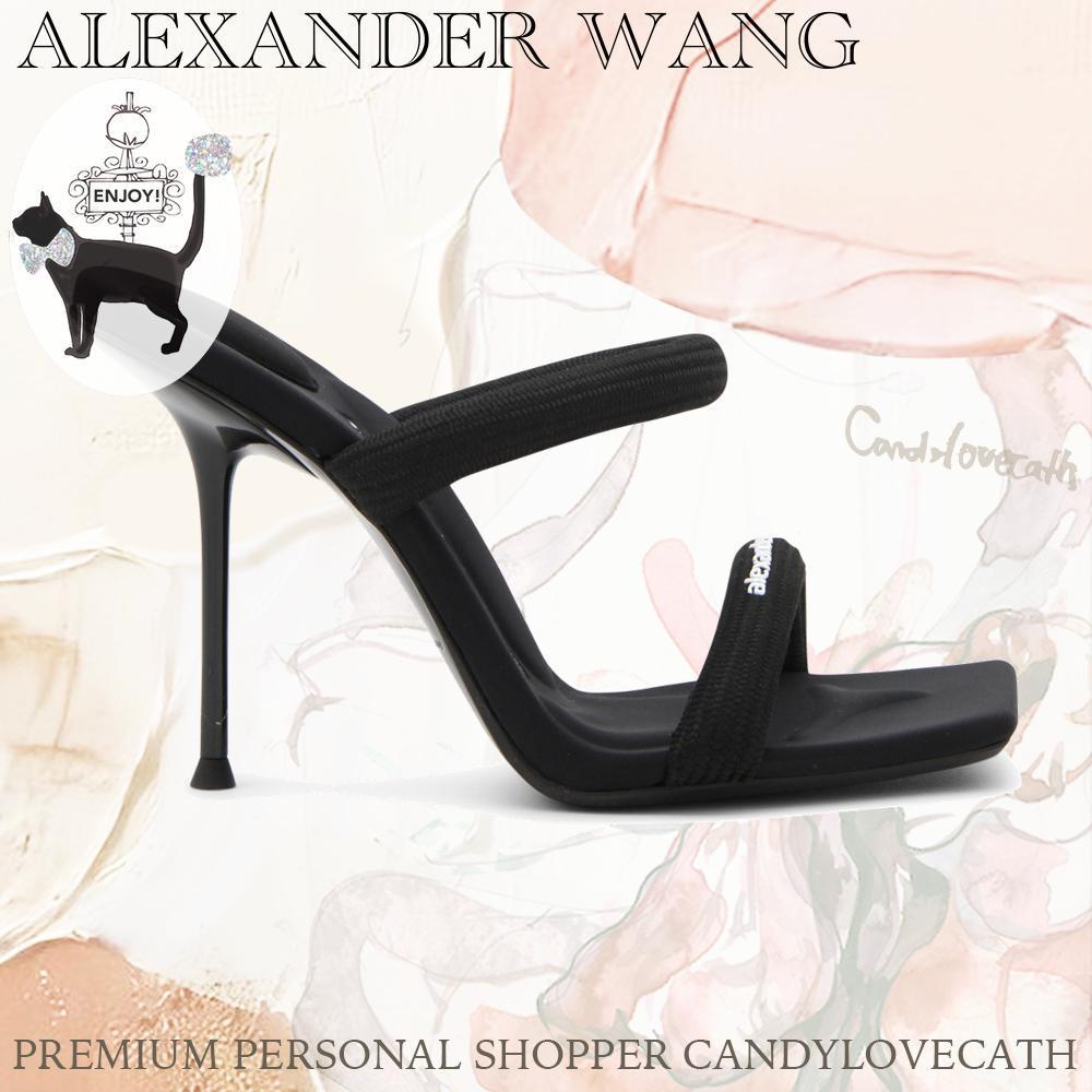 ALEXANDER WANG BLACK NYLON JULIE サンダル