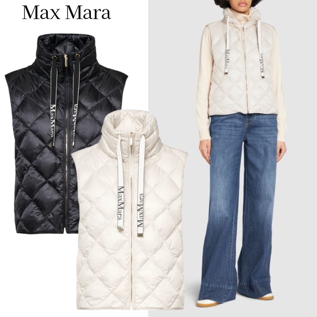 Max Mara Tregic ウォータープルーフ キルテッド ダウン ベスト