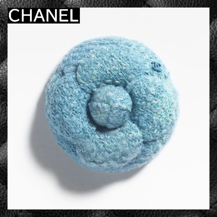 ☆24aw 華やかターコイズ☆ CHANEL カメリア モチーフ ブローチ