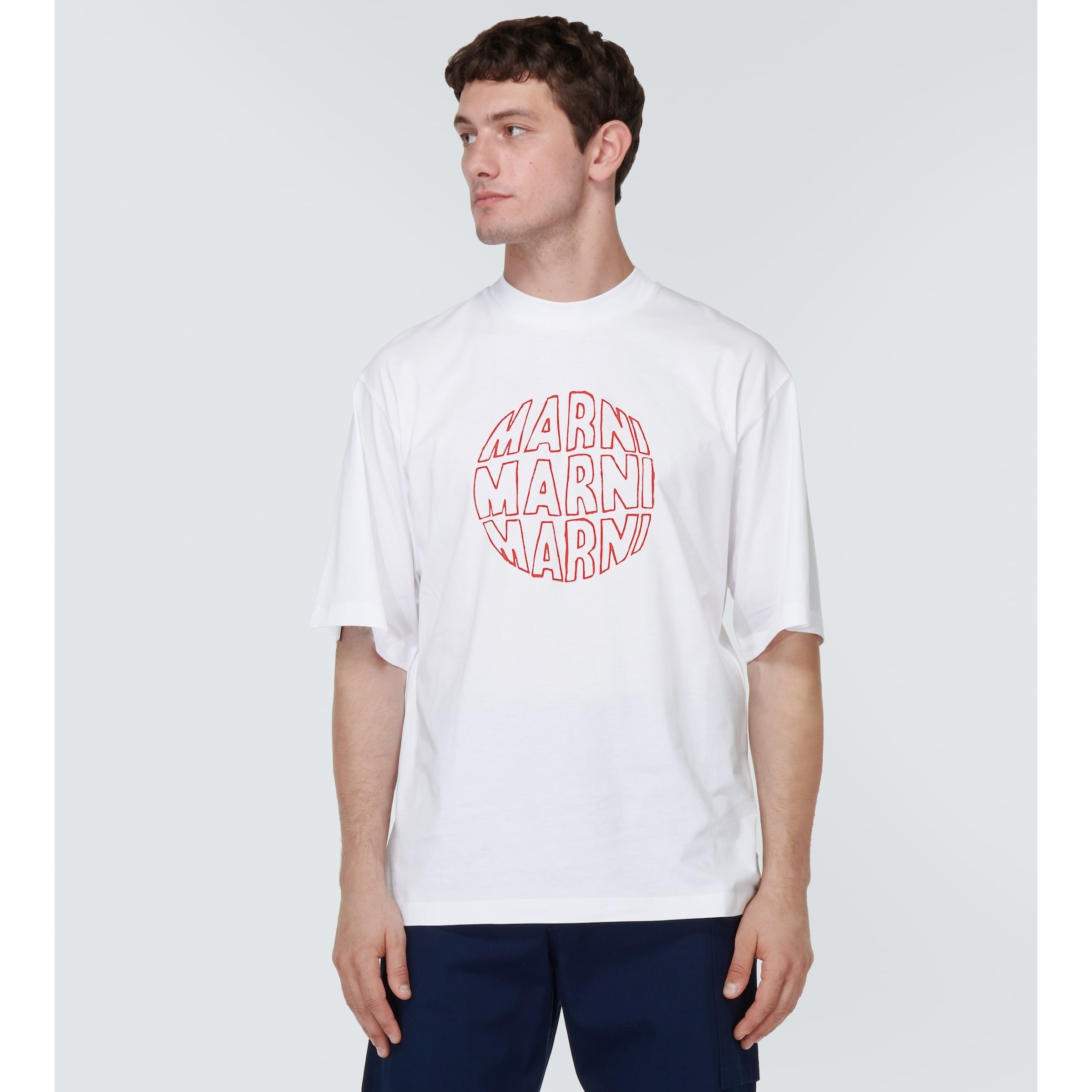 マルニ ロゴプリントTシャツ ホワイト