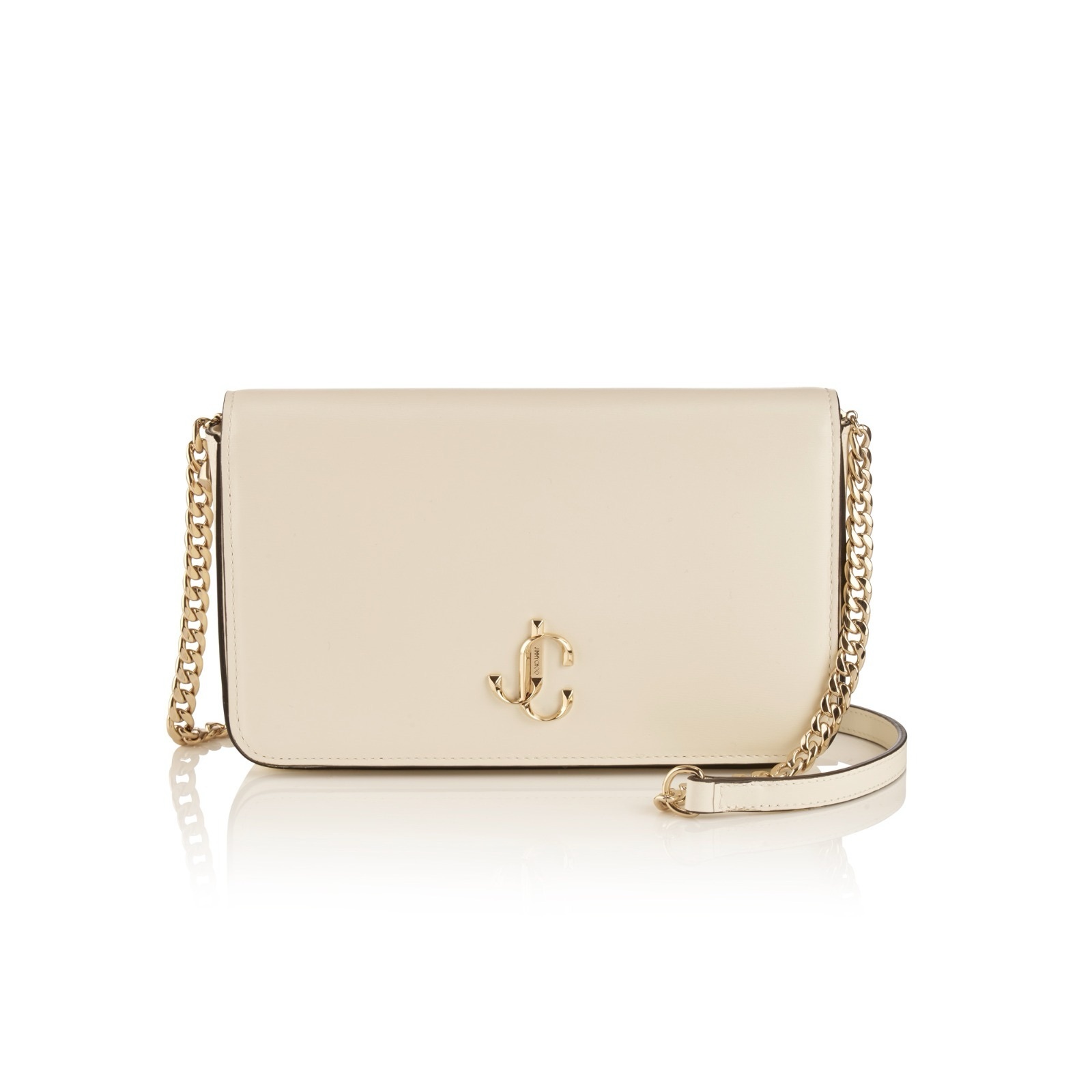 【JIMMY CHOO】Jc Wallet/Chain-Osqm-Milk ★関税送料込み