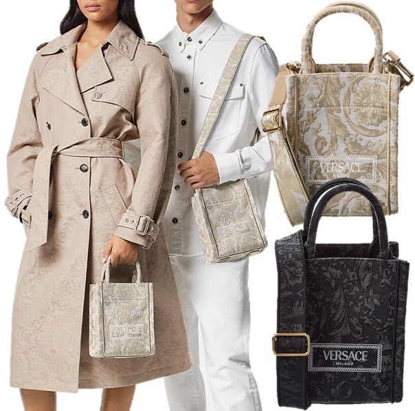 VERSACE バロッコ キャンバス ミニトート ショルダー 2WAYバッグ