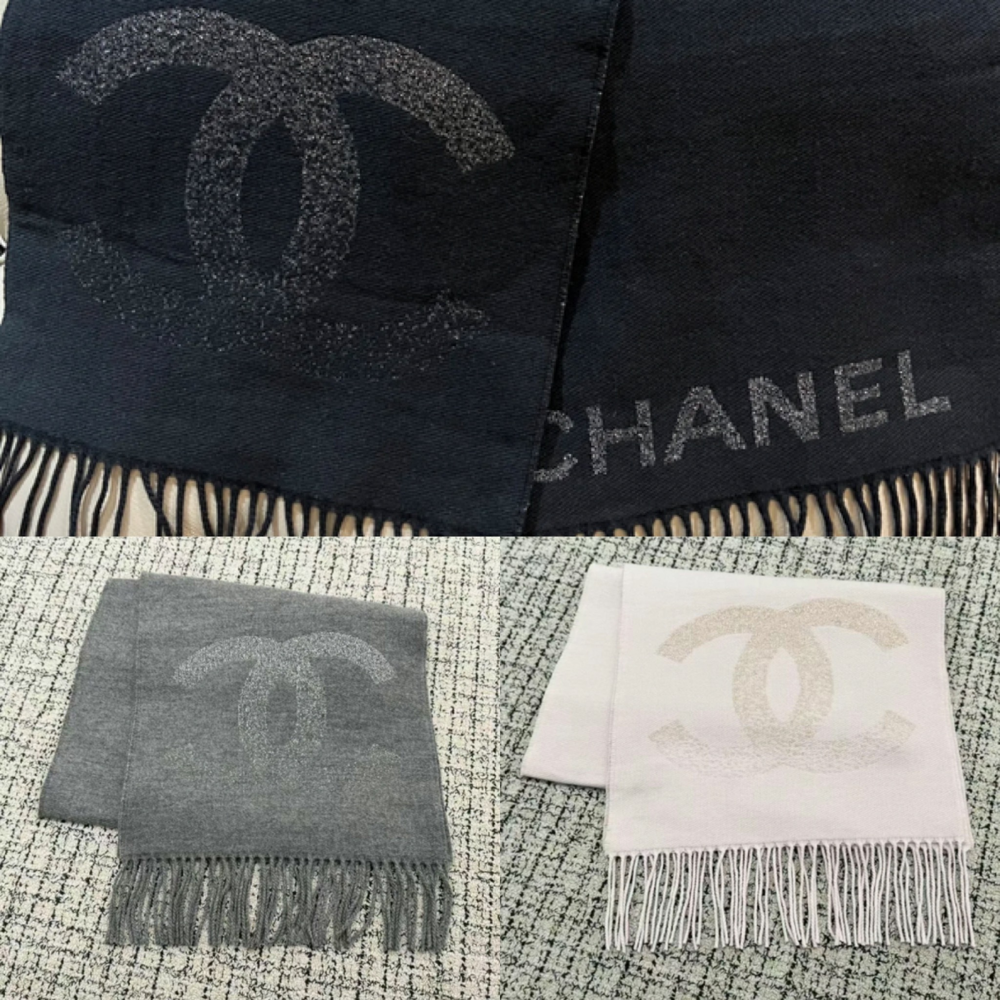 【メンズもOK♪プレゼントに最適！】CHANEL スカーフ ロゴ