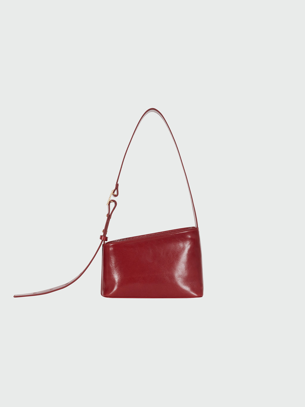 [EENK] / ☆ HALOS Small Trapezoid Shoulder Bag / Red