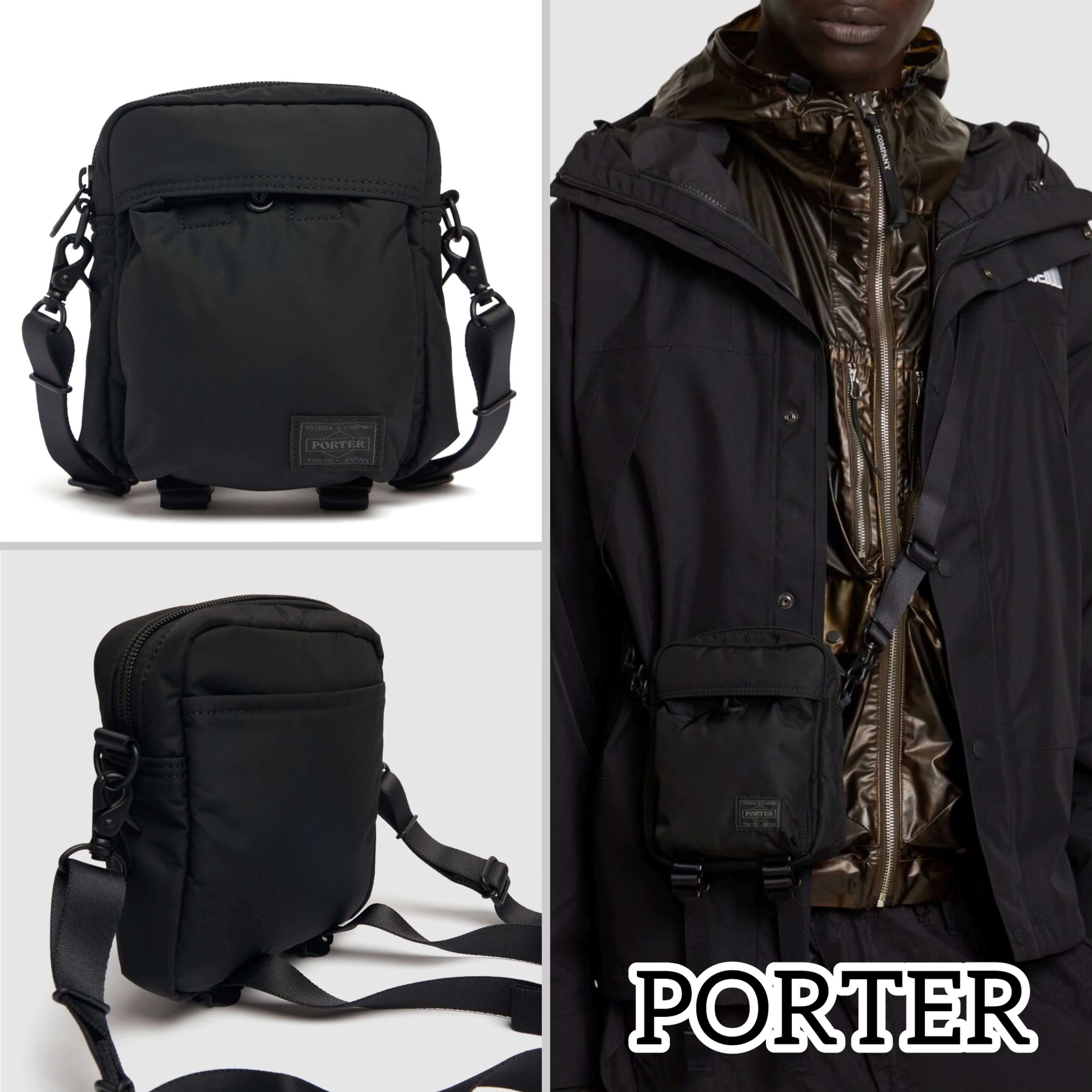 ☆関税込☆【PORTER】Senses vertical nylon crossbody bag