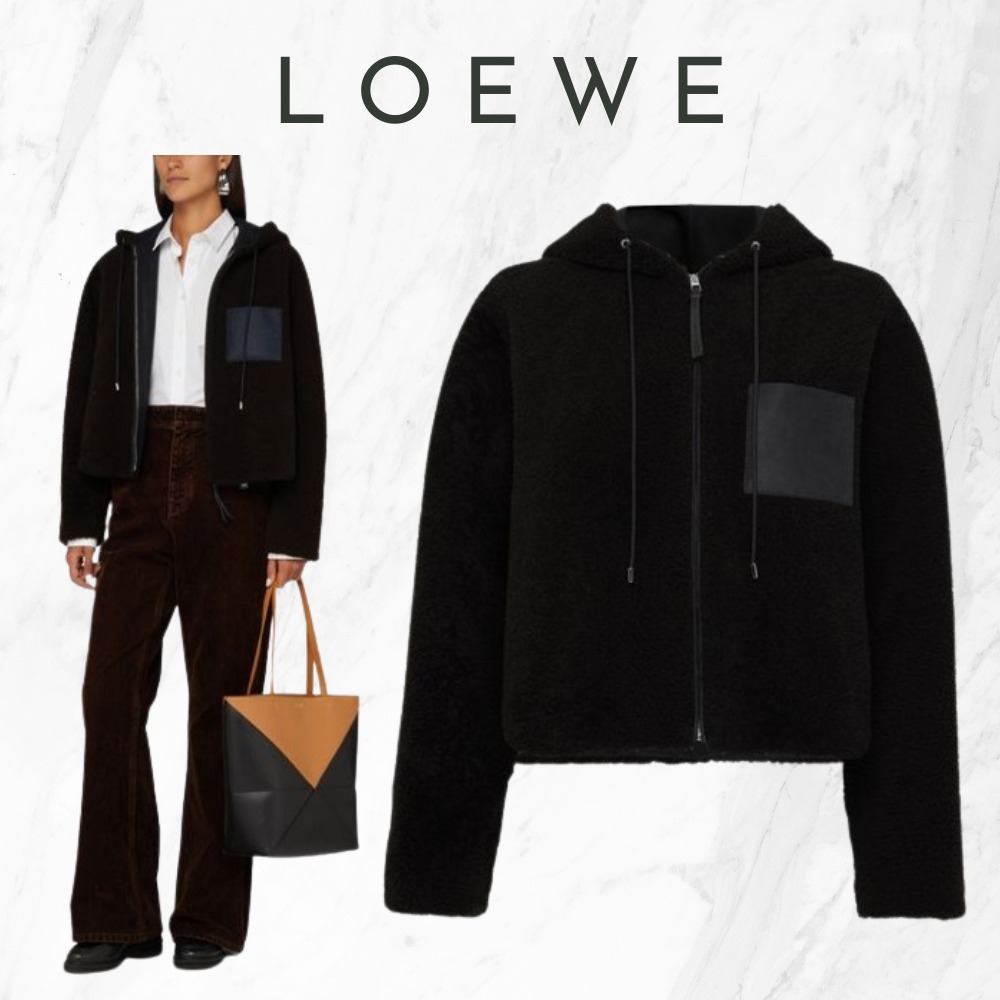 【LOEWE】送料・関税込★シアリングフードジャケット