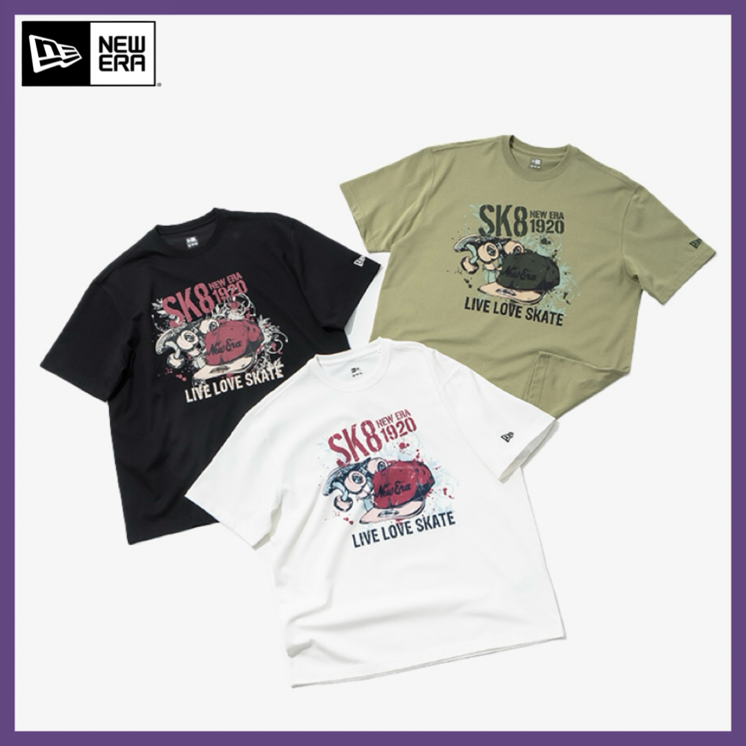 ☆Newera (ニューエラ)☆ SK8 半袖Tシャツ 全3色
