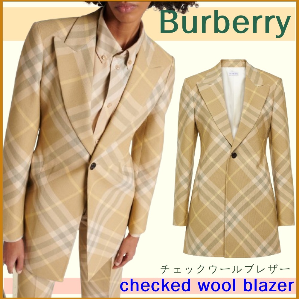 Burberry ◆ チェックウールブレザー