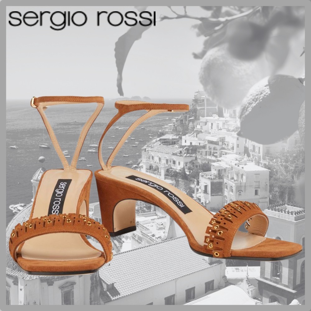 【Sergio Rossi】夏に活躍 大人気★スエード サンダル6.5cm