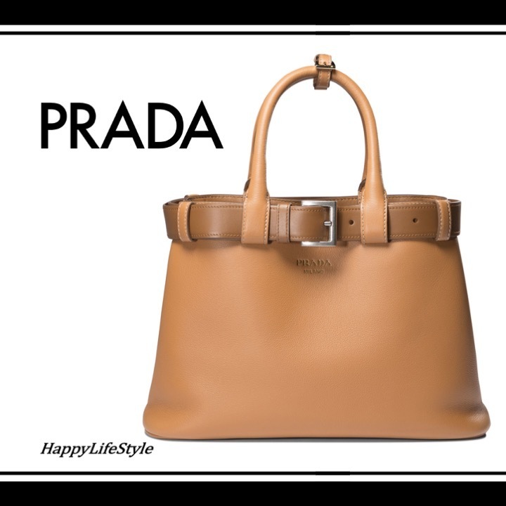 大人の色味◇PRADA BUCKLE ミディアム バッグ◇PRADA