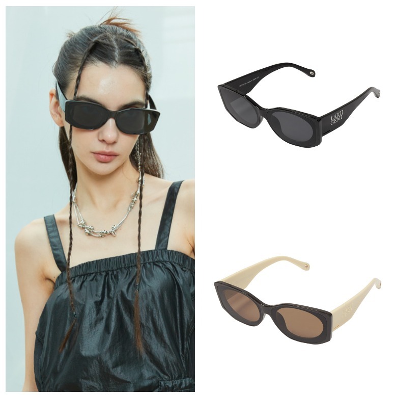 MUSINSA | LARTIGENT L9 ANGULAR SUNGLASSES(BROWN)