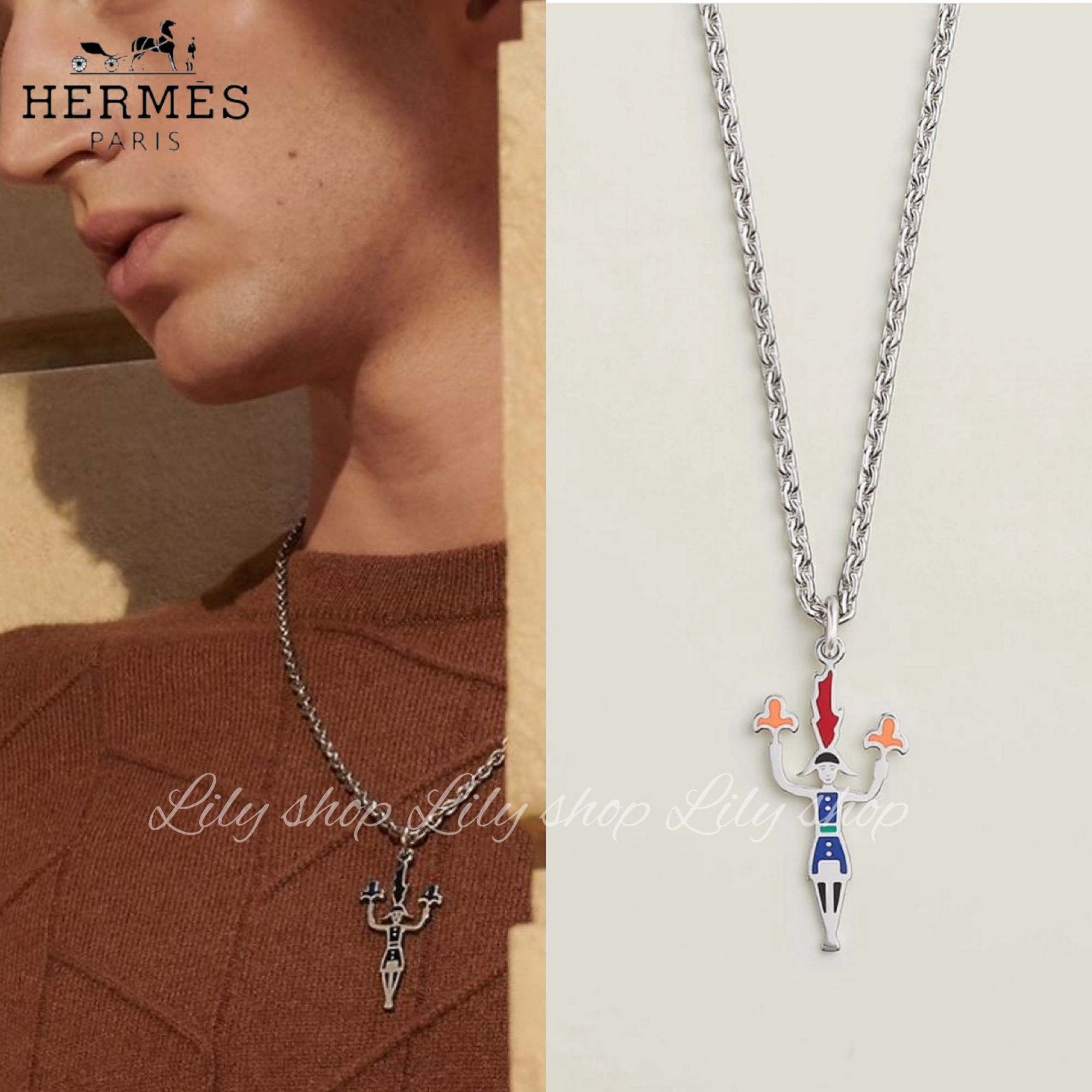 ユニセックスで使える◎【HERMES】Artificier ネックレス