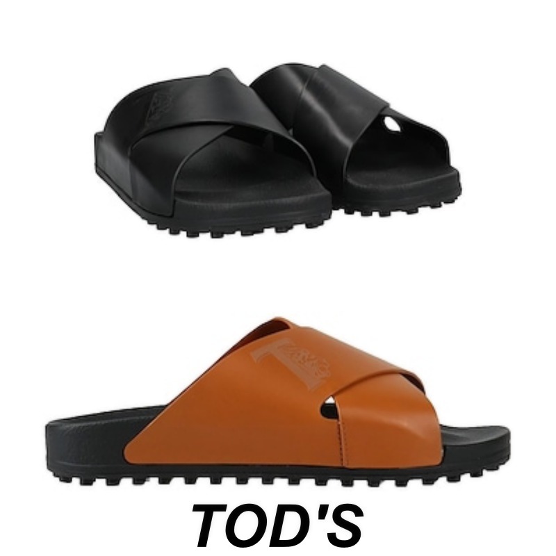 TOD'S レザー ロゴ サンダル