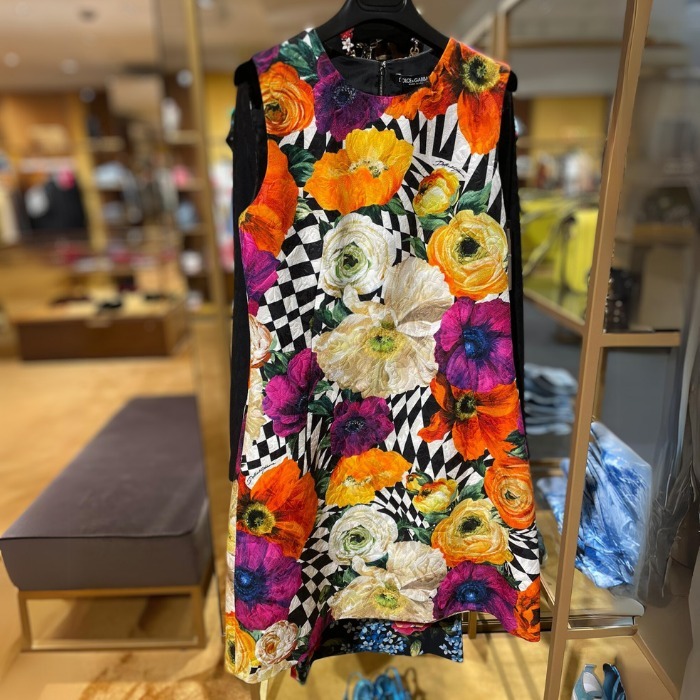 希少 DOLCE&GABBANA ドルガバ 花柄 ドレス ワンピース