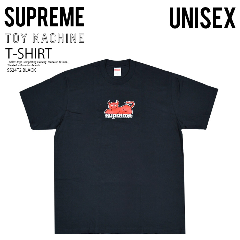 即納★希少★Supreme/TOY MACHINE★DEVIL CAT TEE★SS24T2 BLACK