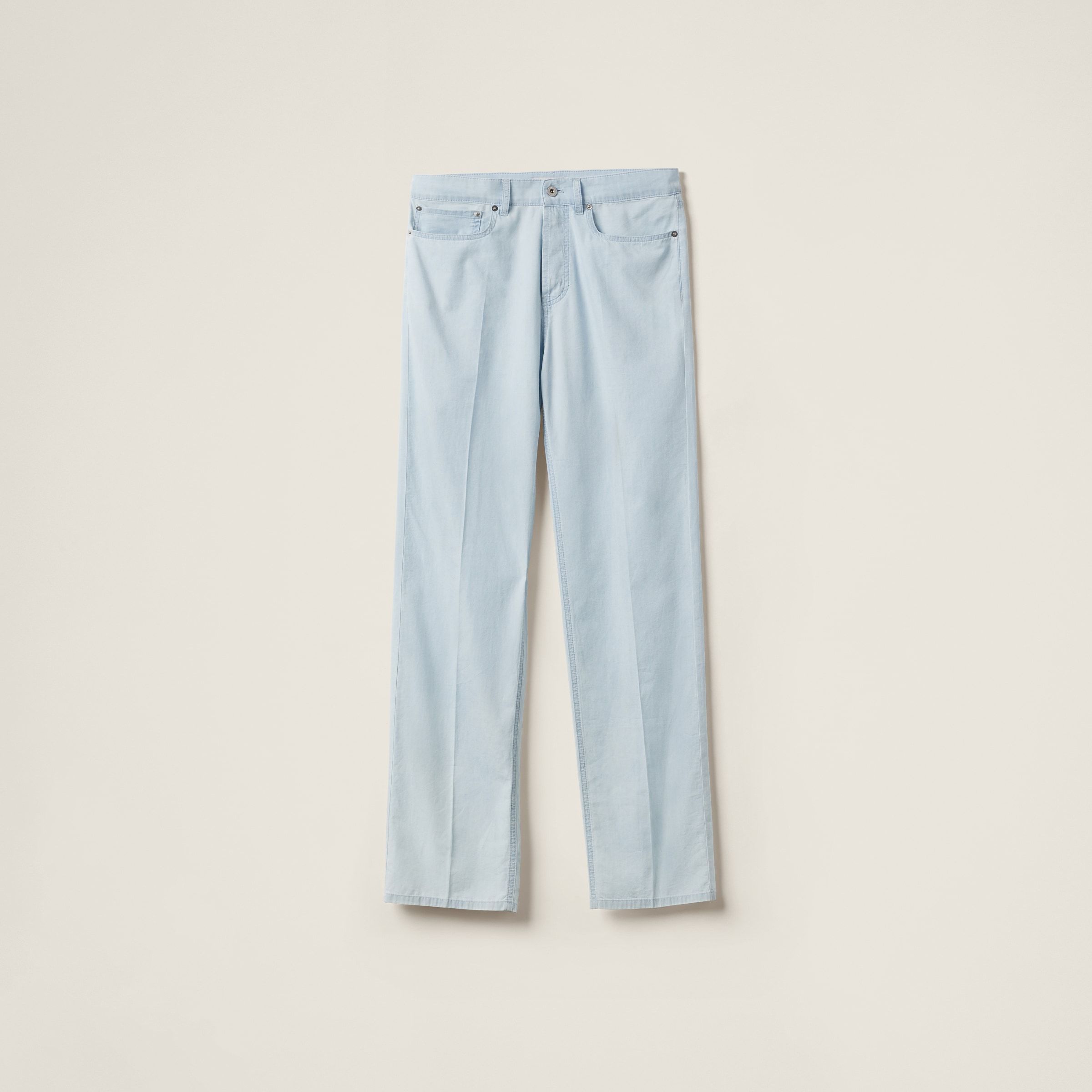《送料無料》 MIU MIU Five-pocket chambray denim jeans