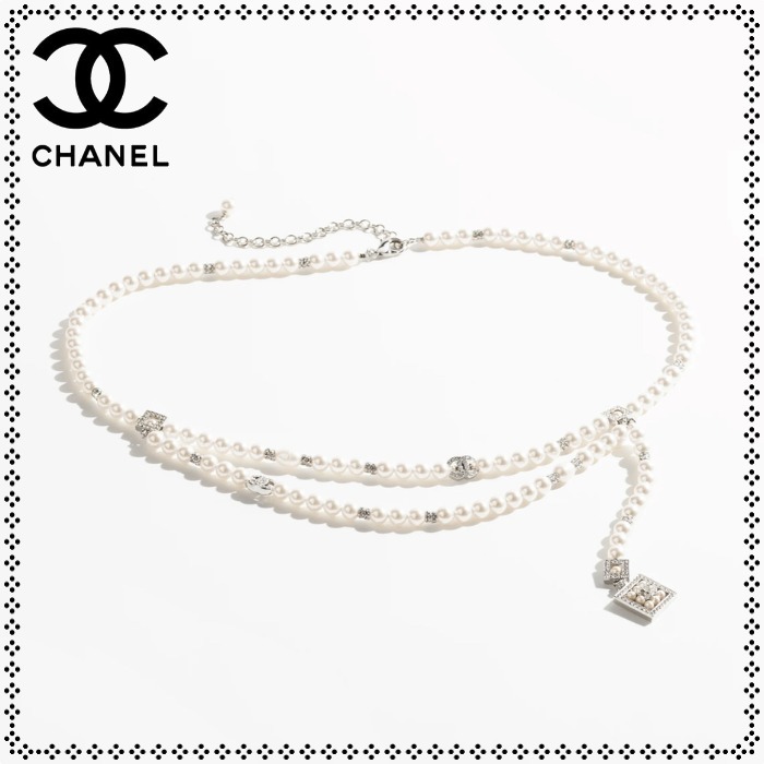 エレガントなパール♡ロゴ【CHANEL】チェーンベルト