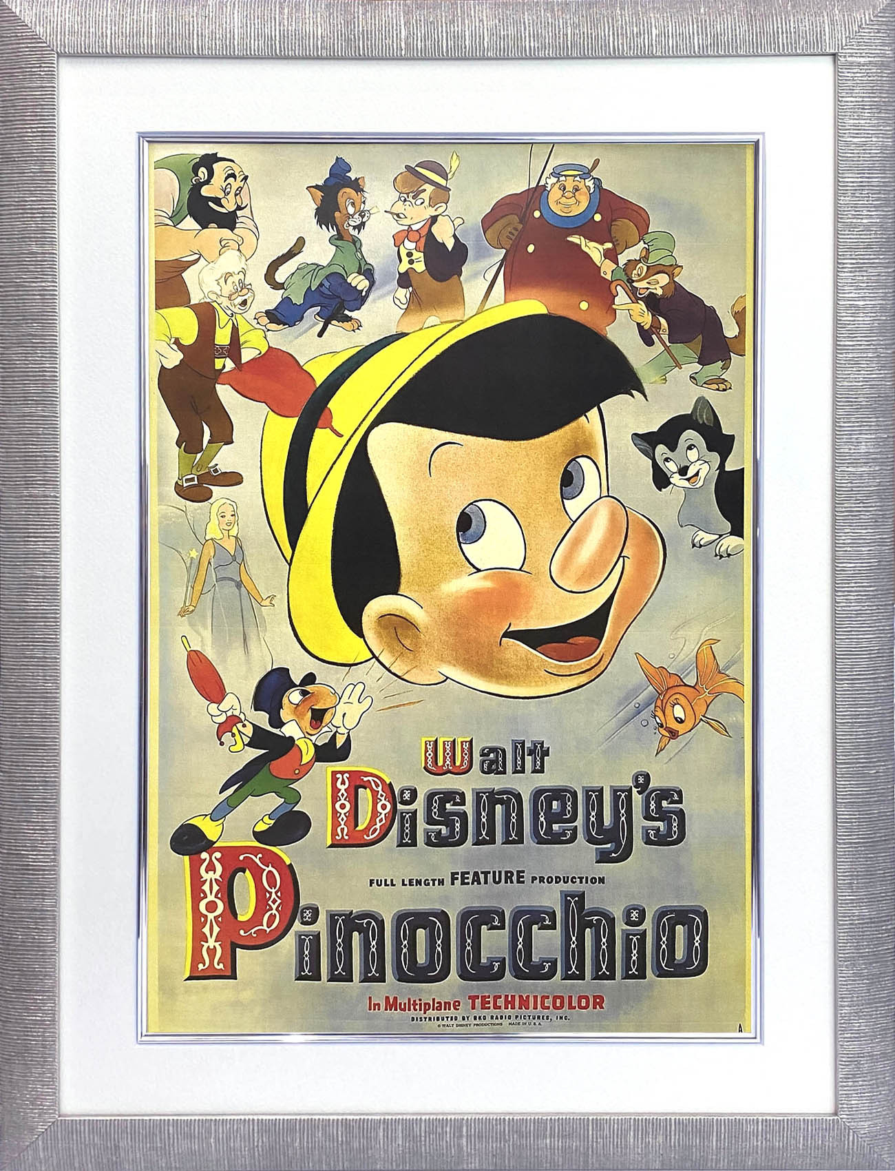 ディズニーポスター「ウォルト・ディズニー/ピノキオ」 ポスター