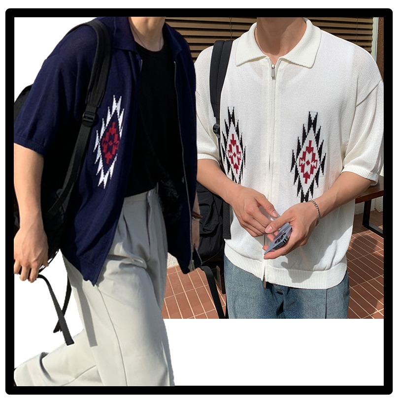 ★関税込★IONSEOUL★totem knit collar ZIP-UP★