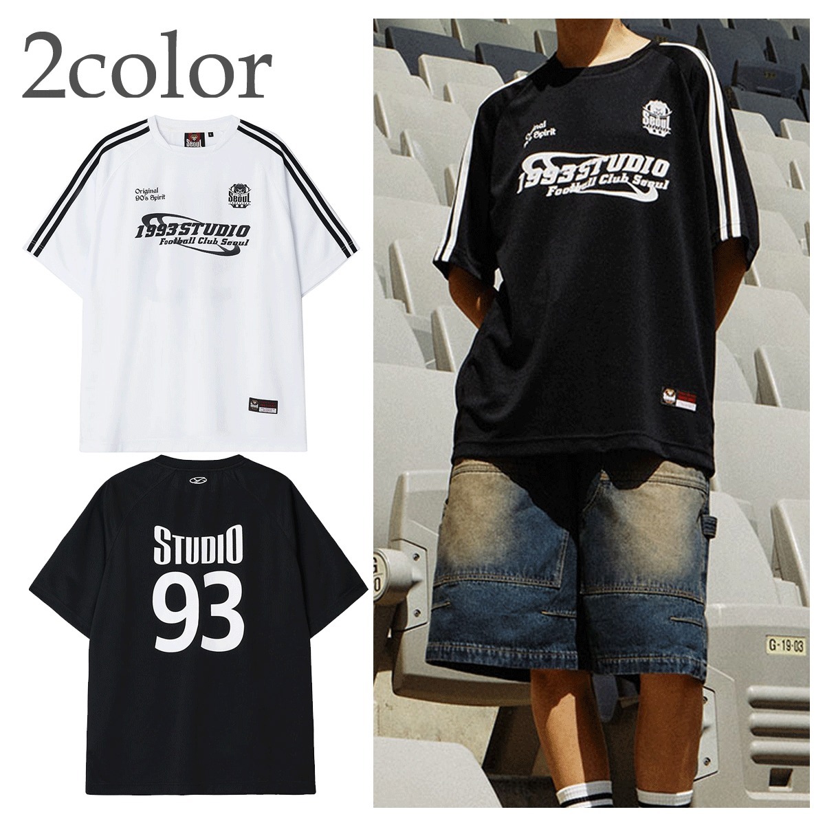 Tシャツ・カットソー 1993STUDIO [FC SEOUL] FOOTBALL TRACK JERSEY T-SHIRT 4FK1075