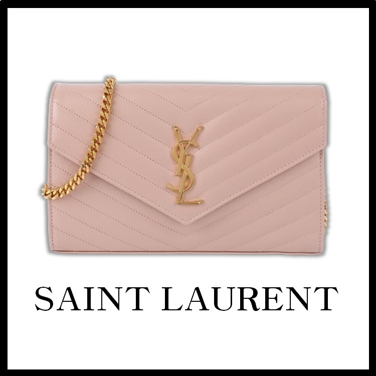 ☆関税込☆SAINT LAURENT★チェーン ウォレット バッグ★PINK