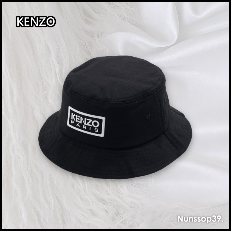 《KENZO》 FE58AC714F32 99 コットン ロゴ バケットハット