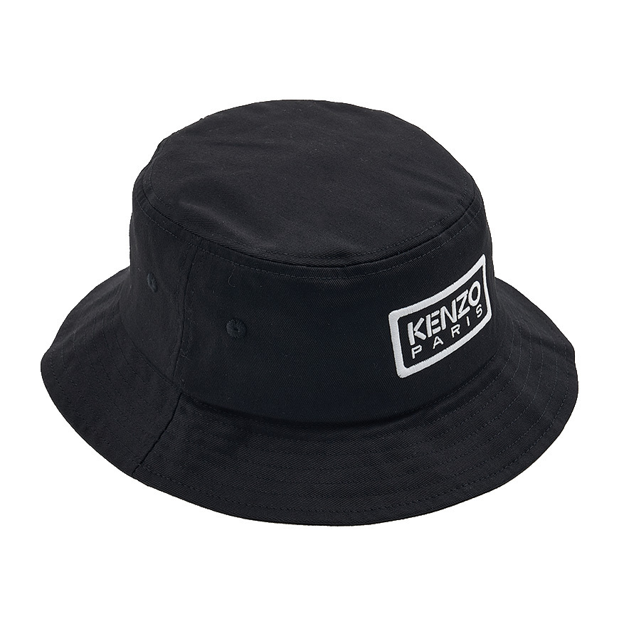 《KENZO》 FE58AC714F32 99 コットン ロゴ バケットハット