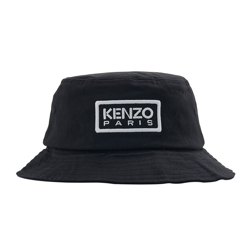 《KENZO》 FE58AC714F32 99 コットン ロゴ バケットハット