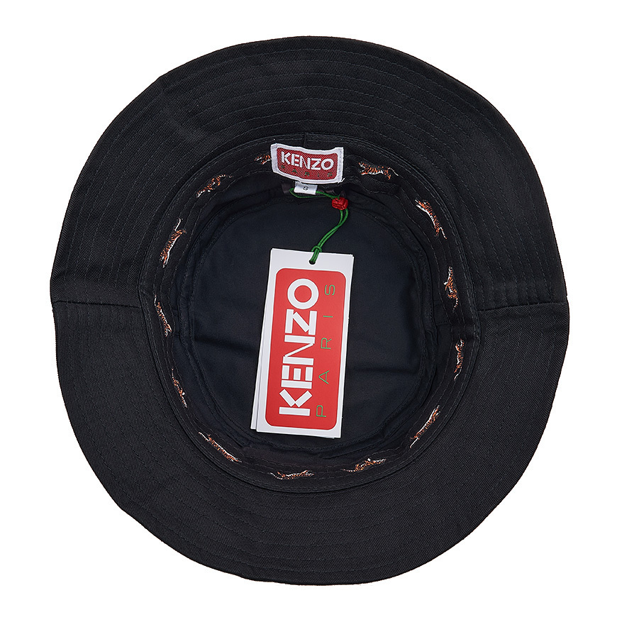 《KENZO》 FE58AC714F32 99 コットン ロゴ バケットハット