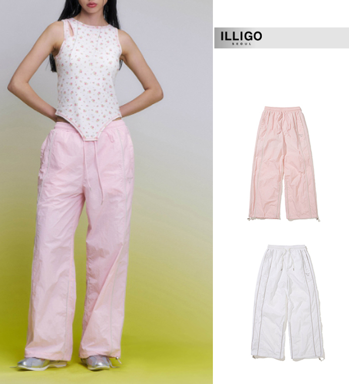 パンツ ILLIGO 129 PIPING NYLON TRACK PANTS 4BUK018