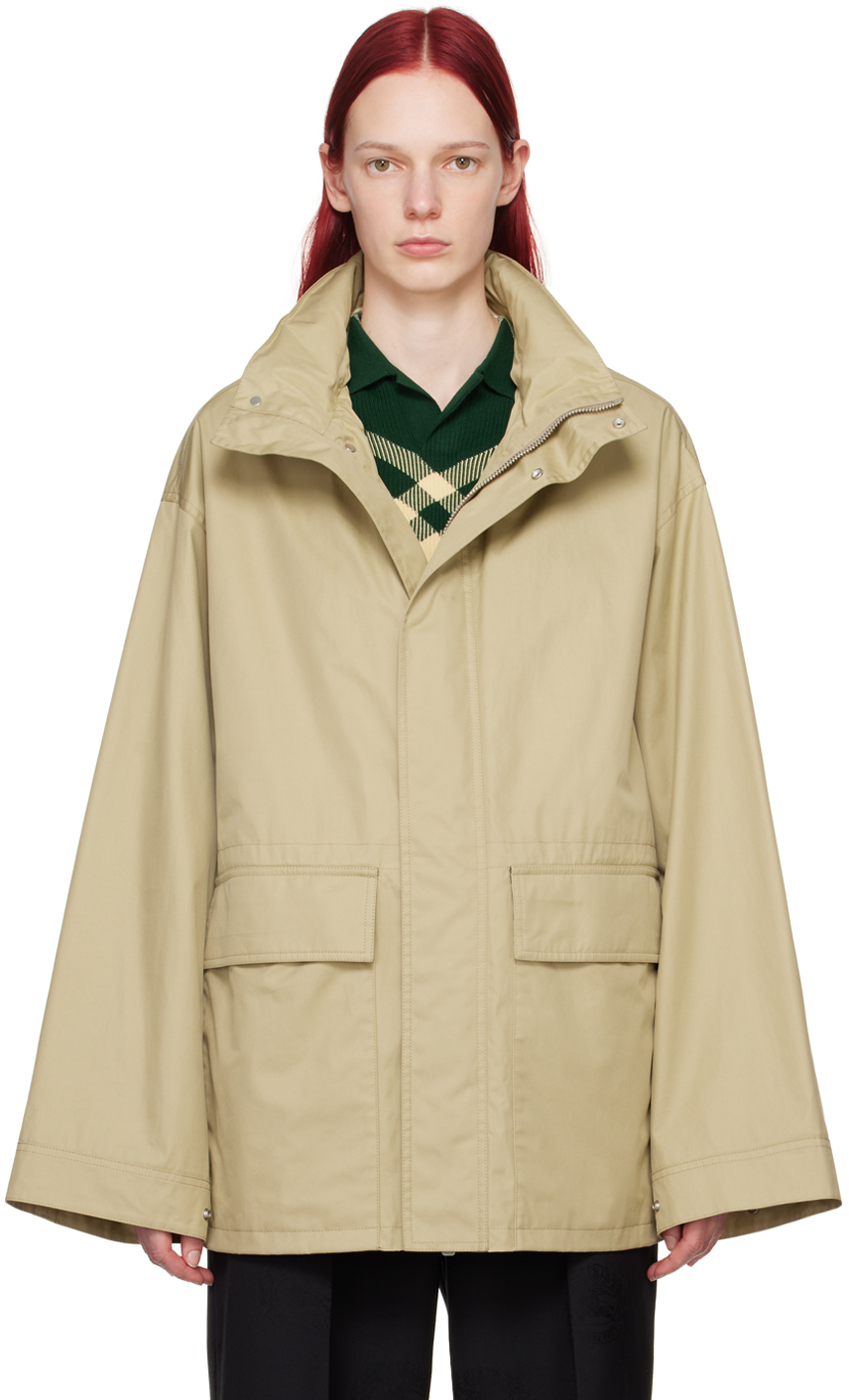 【関税込み】Burberry ベージュ チェック フードジャケット