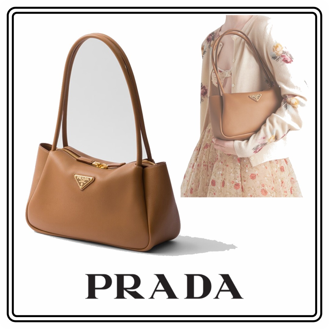 【人気☆】PRADA プラダ レザー ハンドバッグ ミディアム 人気商品】PRADA プラダ ミディアムレザーハンドバック