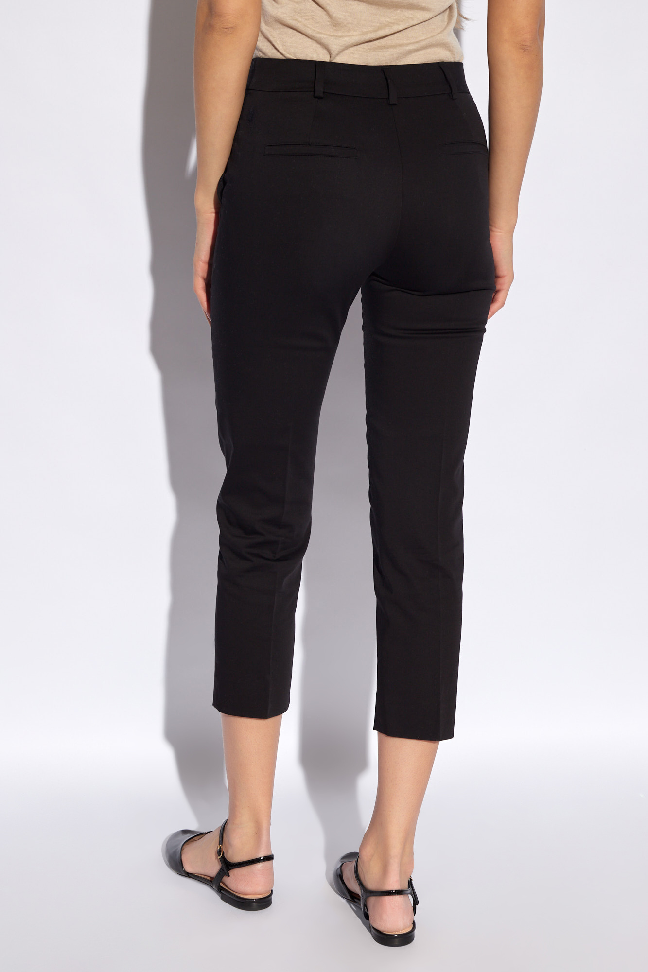 《送料無料》 MAX MARA Cropped trousers in stretch satin LYNX
