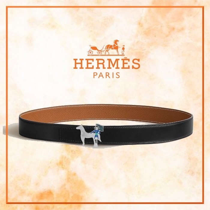 店舗彫刻モチーフバックル Hermes Artificierバックルベルト32mm