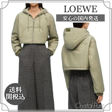 お買い得!!★ ロエベ ★ クロップド フーテッドジャケット クロップド LOEWE(ロエベ) ジャケット(レディース) - 海外通販の