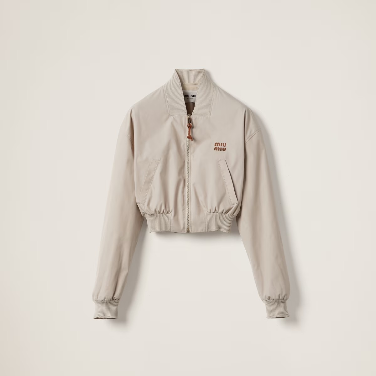 《送料無料》 MIU MIU Panama cotton blouson jacket
