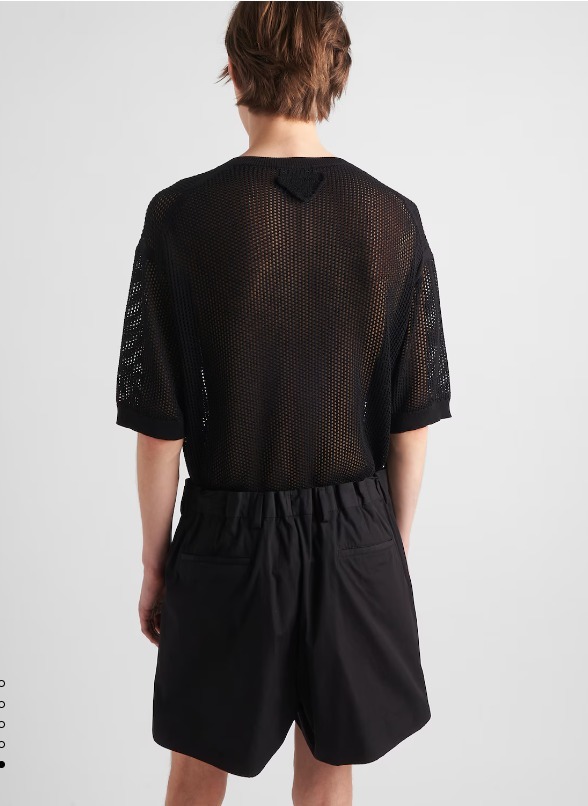 《送料無料》PRADA Silk and cotton crew-neck sweater
