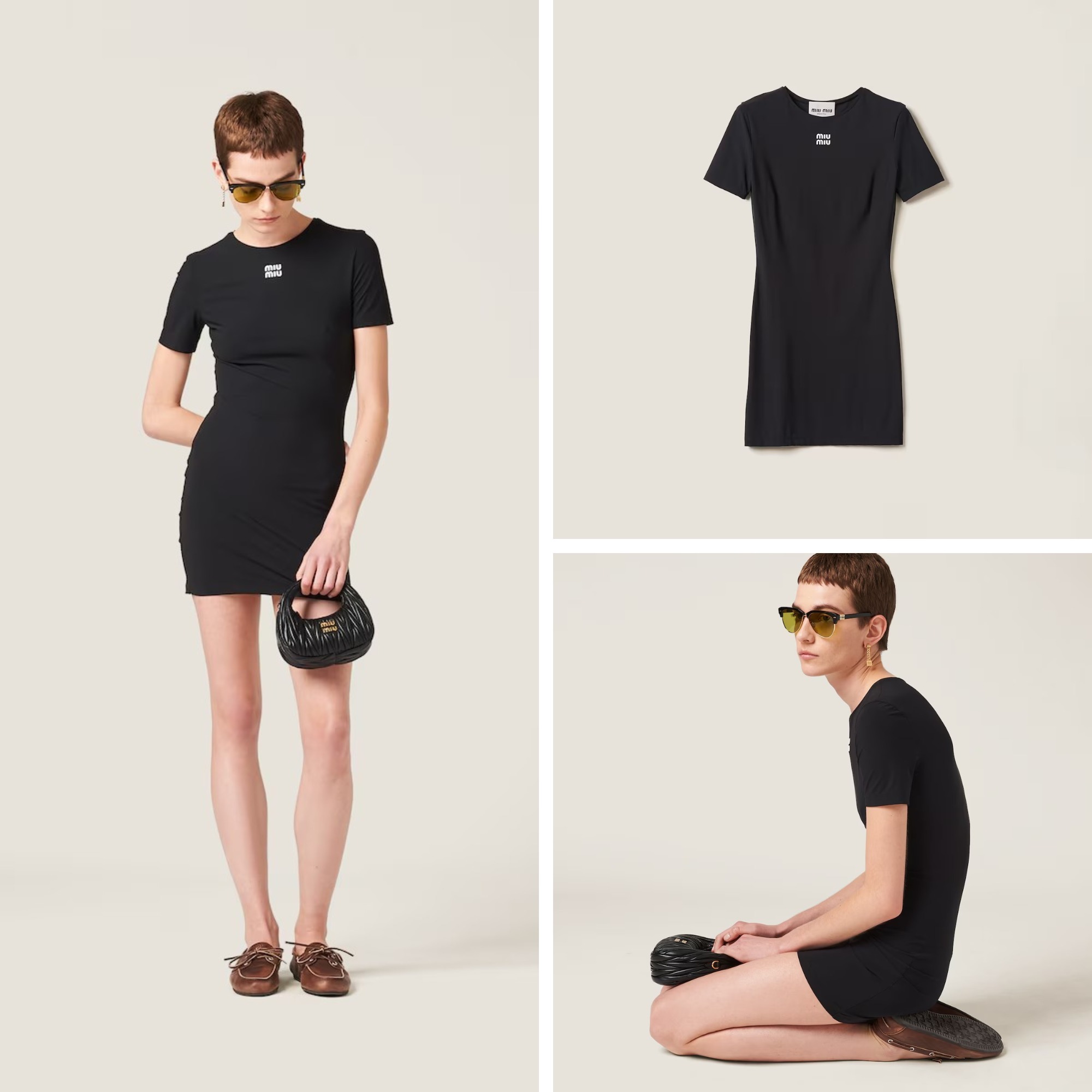 《送料無料》 MIU MIU Stretch jersey minidress