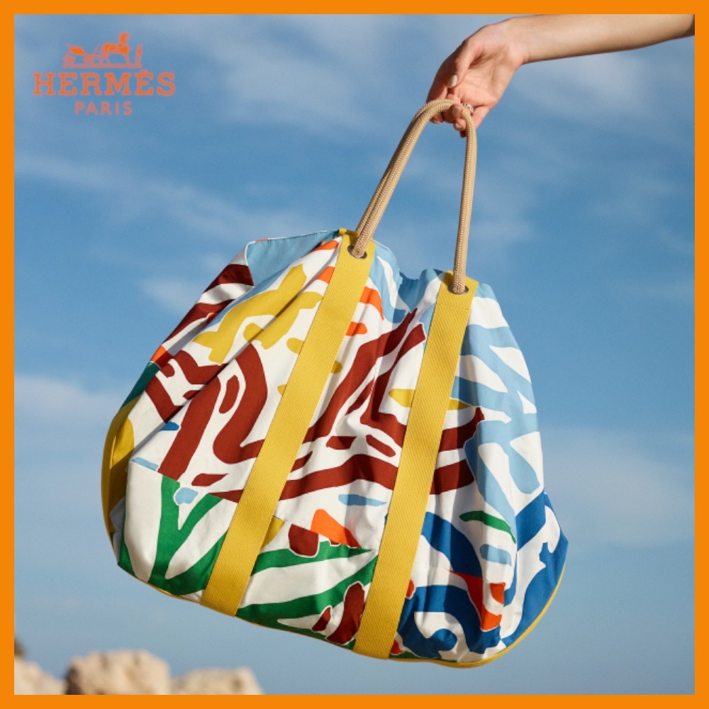 【ビーチでの視線を釘付け♪】HERMES トートバッグ