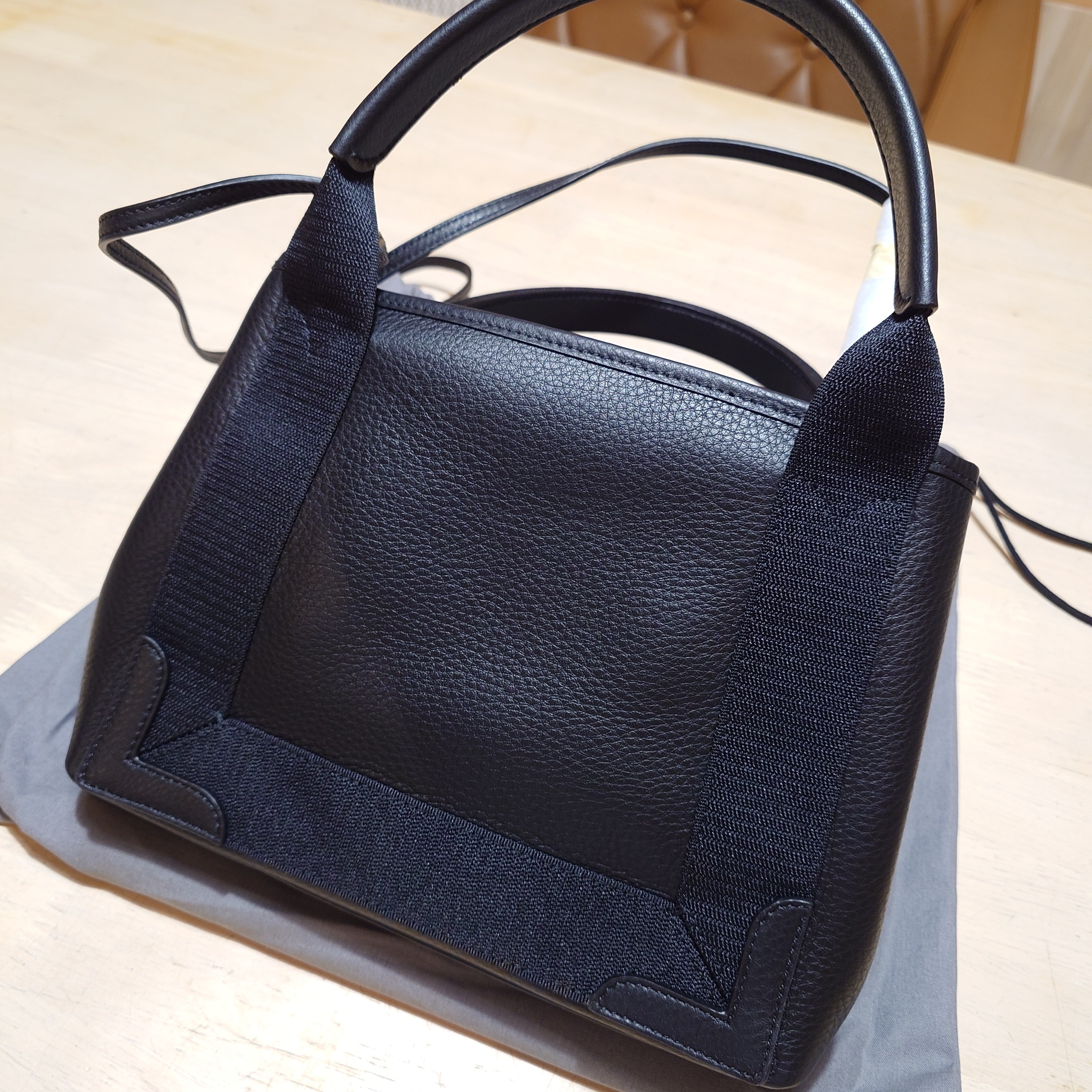 直営Outlet買付 BALENCIAGA☆NAVY CABAS ネイビーカバ トート XS