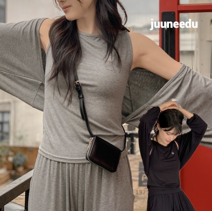 韓国かわいい【Juuneedu】 上下 + ボレロ 3点セット 全2色