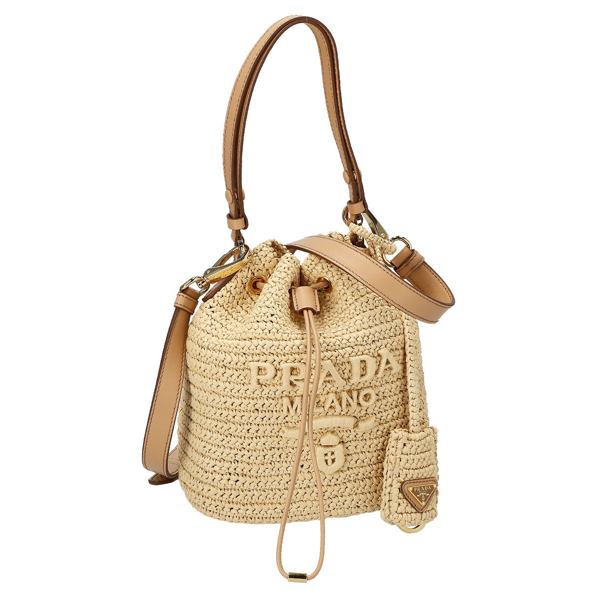 PRADA 1BE068 NATURAL FIBERS OUO/NAT プラダ ハンドバッグ