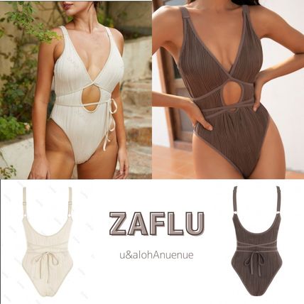 ZAFUL 数量限定 リブ ワンピース 水着 カットアウト 送関税込 ZAFUL(ザフル) ワンピース水着(レディース) - 海外通販のBUYMA