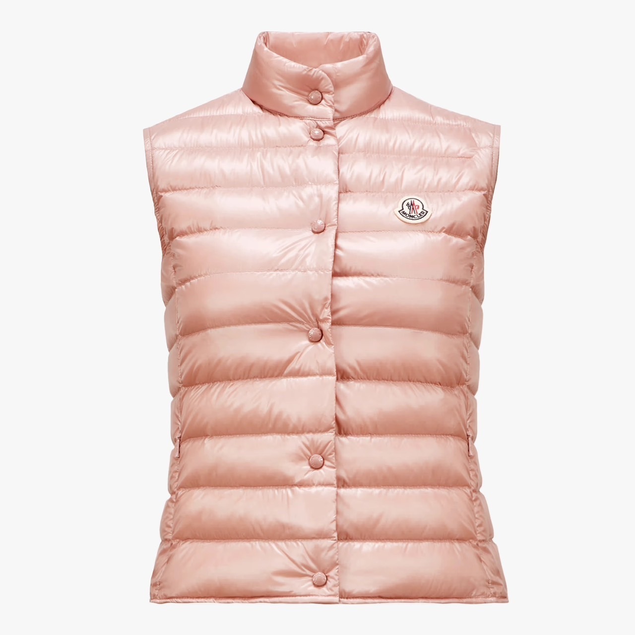 【MONCLER】\"LIANE\" ロゴパッチ入り ハイネックダウンベスト/3色