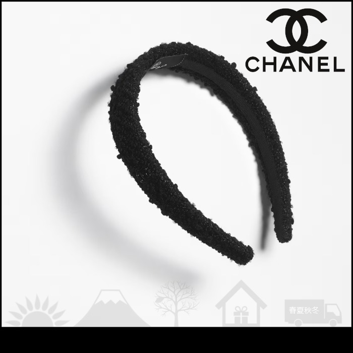 【シャネル】ヘアバンド ツイード さりげなくCHANEL