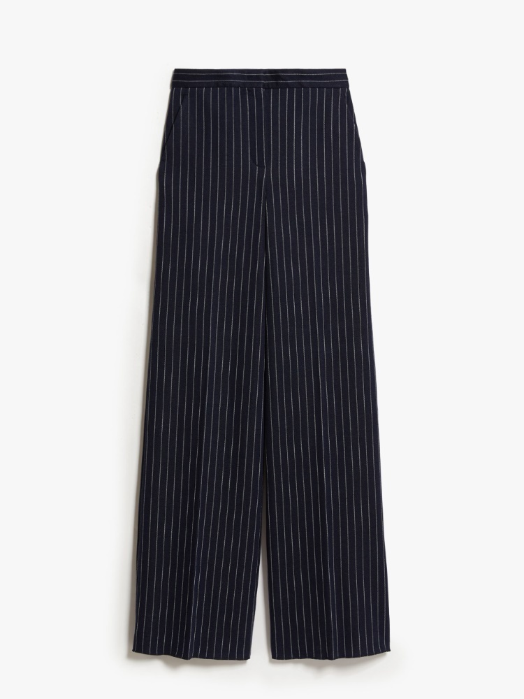 《送料無料》MAXMARA Palazzo trousers in cotton & silk BENITO