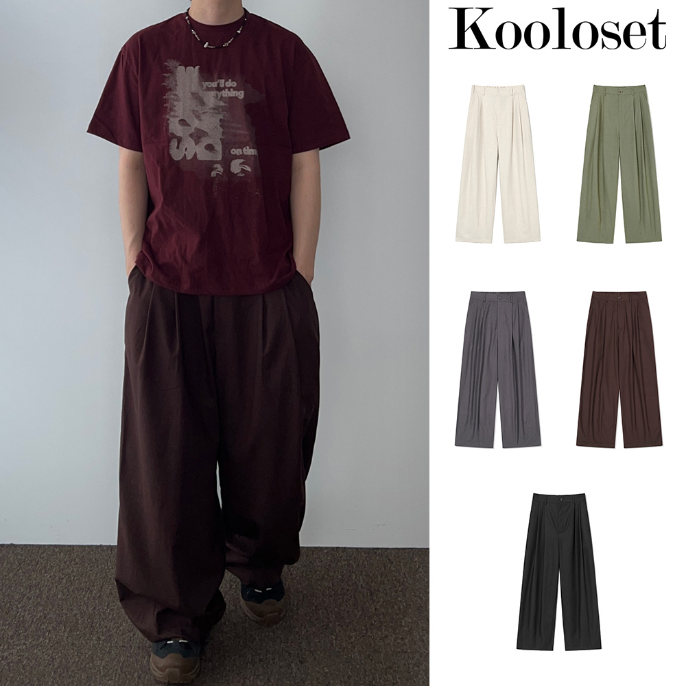 【KOOLOSET】Cooling Linen Two-Tuck Balloon Pants